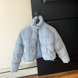 Powder Blue Hollister Corduroy Jacket Size XXS